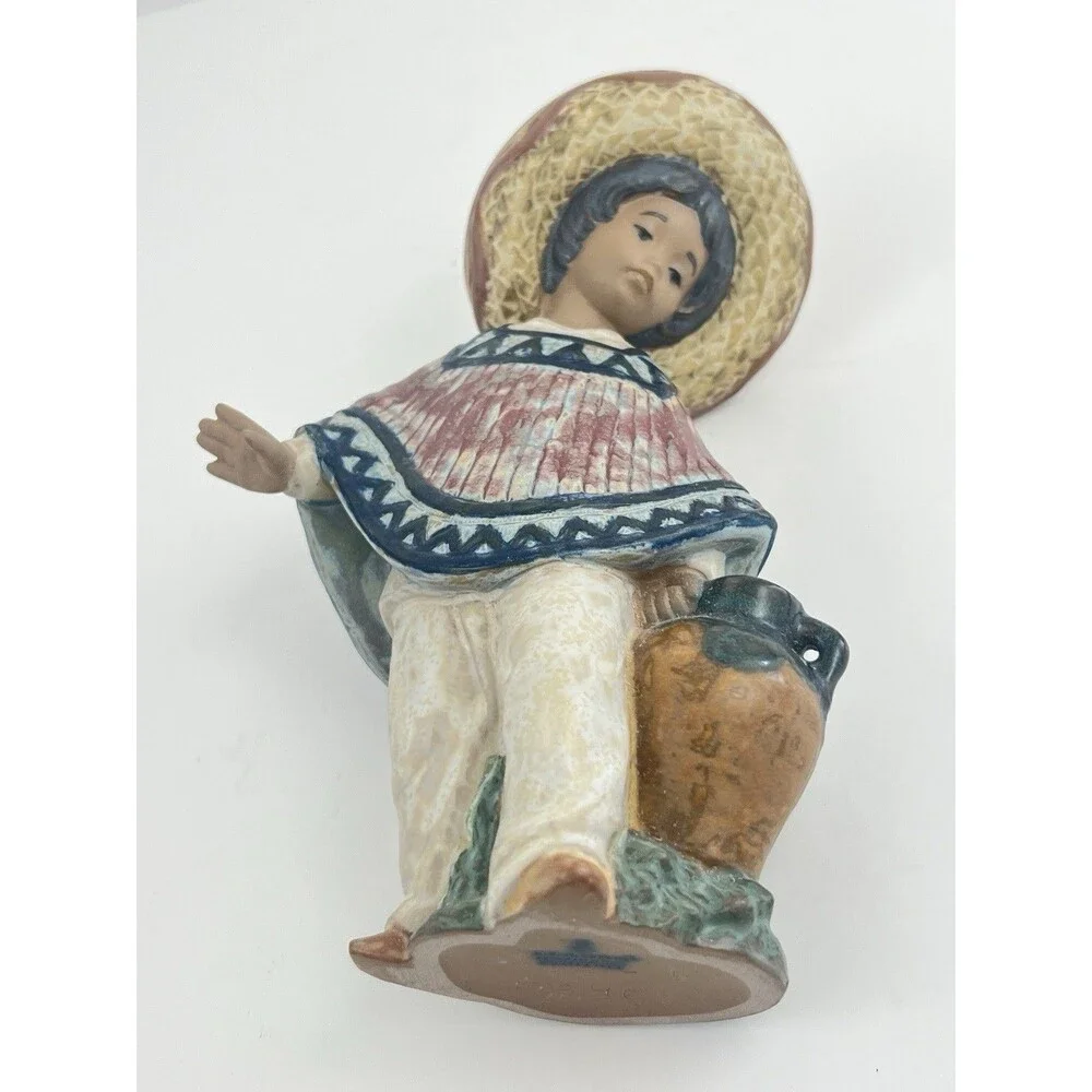 Lladro Pedro With Jug 2141 Gres Mexican Boy Figurine Retired Spain Vintage